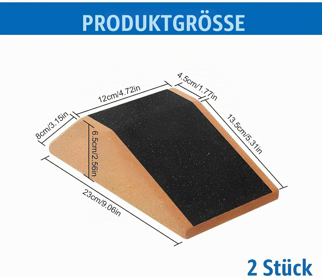 Squat Wedge Block 2 Pcs Kork-Kniebeugen-Keilblock Non Slip Professional Squat Ramp Balance Board für