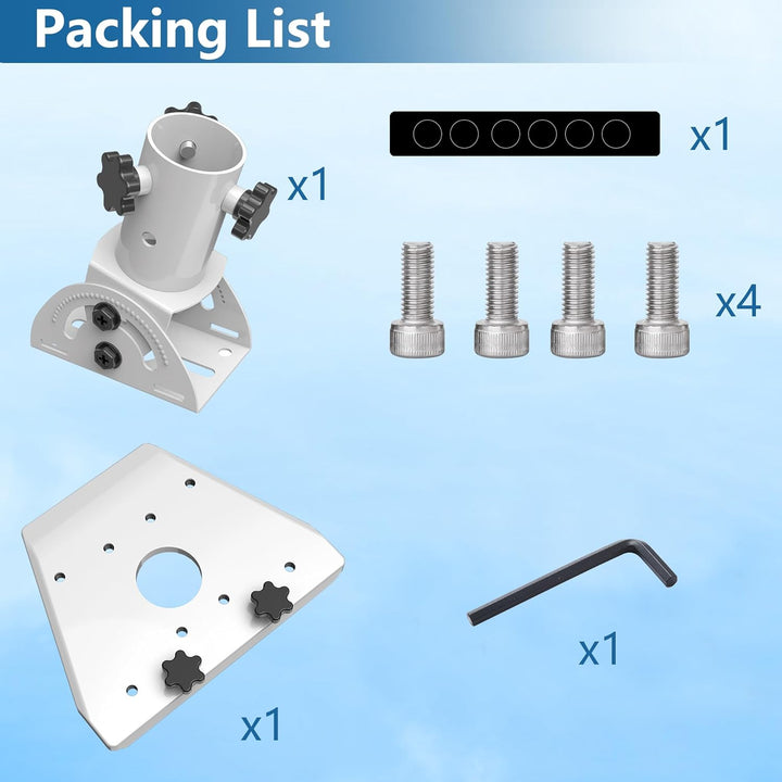 Starlink Gen 3 Rohradapter, werkzeugloser 360° drehbarer Masthalterungsadapter, Aluminiumlegierung S