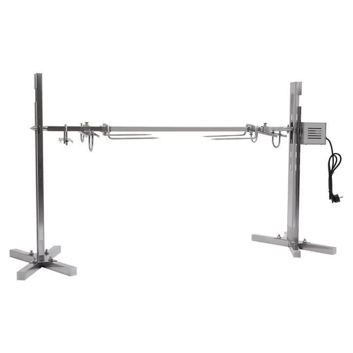 30 Kg Edelstahl BBQ Spanferkelgrill Mit Motor, 25 W Grillspiess Höhenverstellbarer Spiessgrill Für C