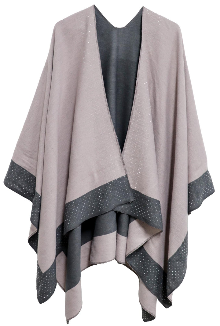 Shmily Girl Damen Poncho Habe Gestrickt Überdimensionalen Decke Kap-Schal Hot Diamond Rosa, Hot Diam