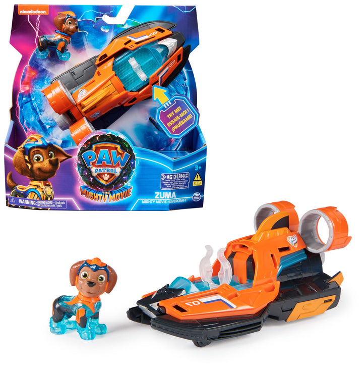 Spin Master PAW Patrol: Der Mighty Kinofilm, Superhelden-Basis-Fahrzeug von Zuma mit Welpenfigur, Sp