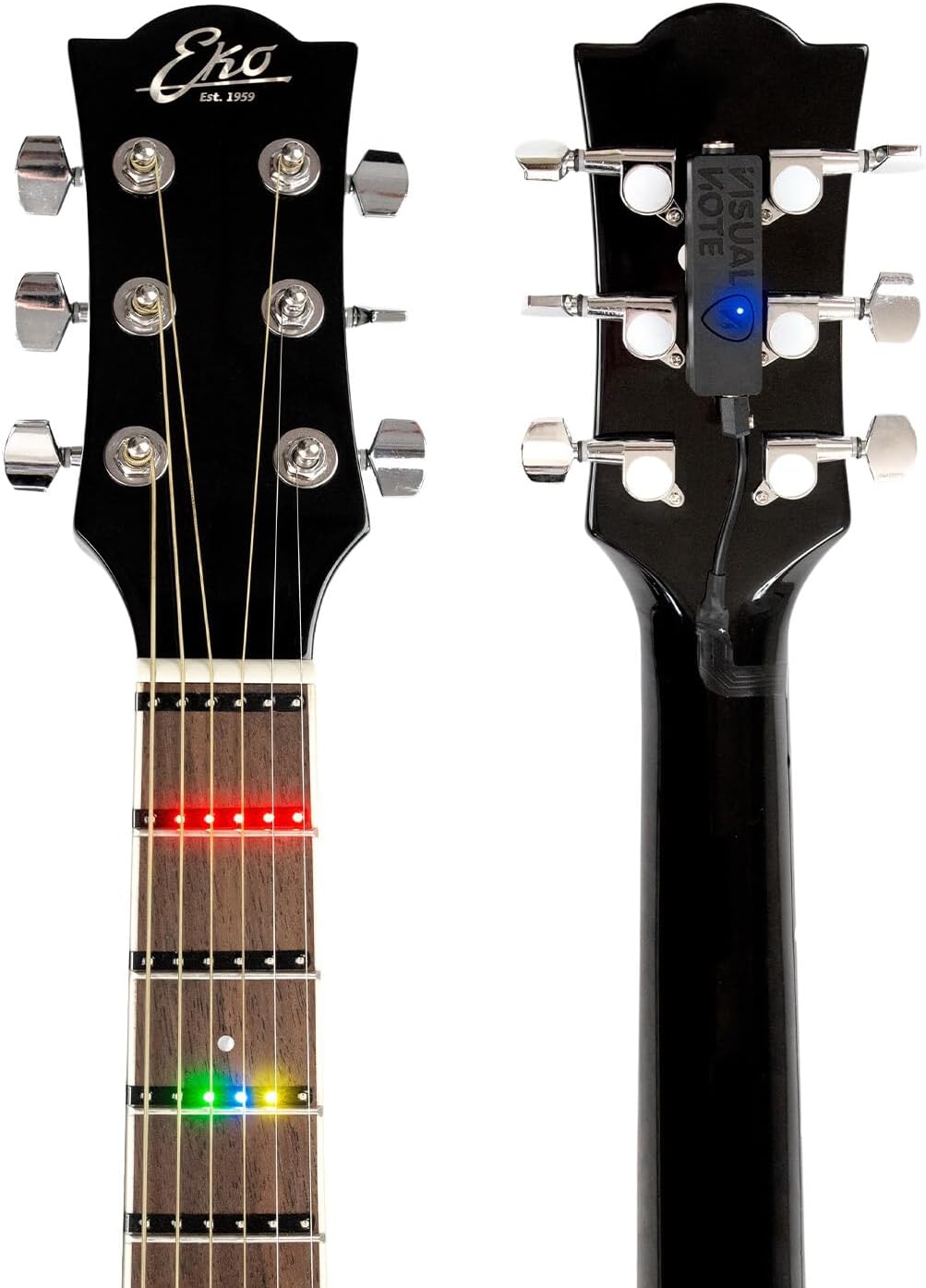 VISUAL NOTE - Kit F, Gerät zum Lernen und Lehren der Gitarre, bestehend aus einer RGB-LED-Folie für