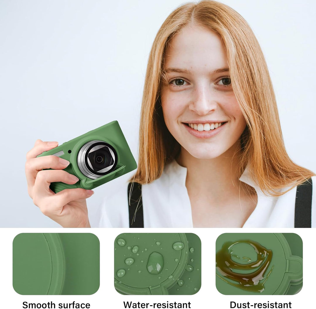 VOVMOEYA SX740 Kamerataschen-Zubehör-Set [mit 2 LCD-Hartfolien], Silikon-Schutzhülle, kompatibel mit