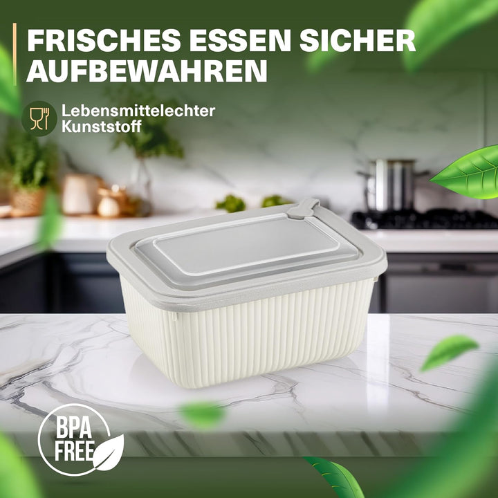 Frischhaltedosen im 9er Set mit transparentem Ventildeckel, Aufbewahrungsbehälter, Küche, stapelbar,