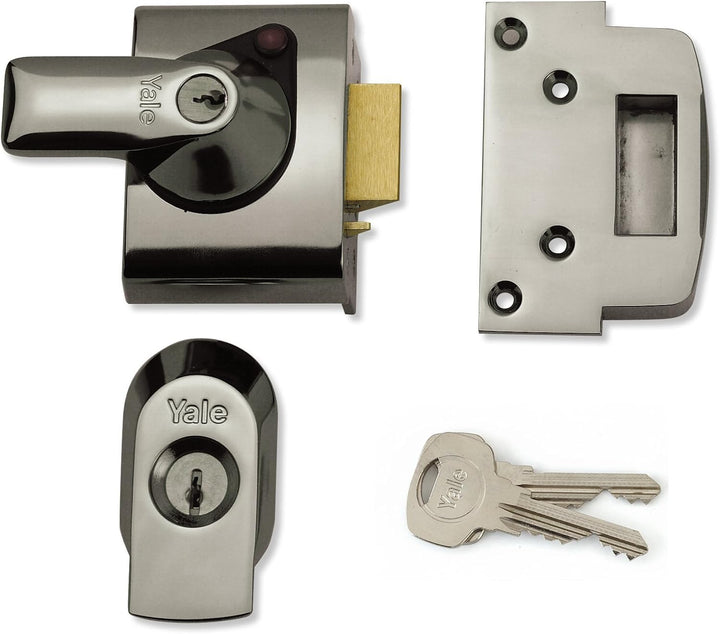 Yale Locks BS2 Nachtriegelschloss, nach britischer Norm, 40 mm, verchromt