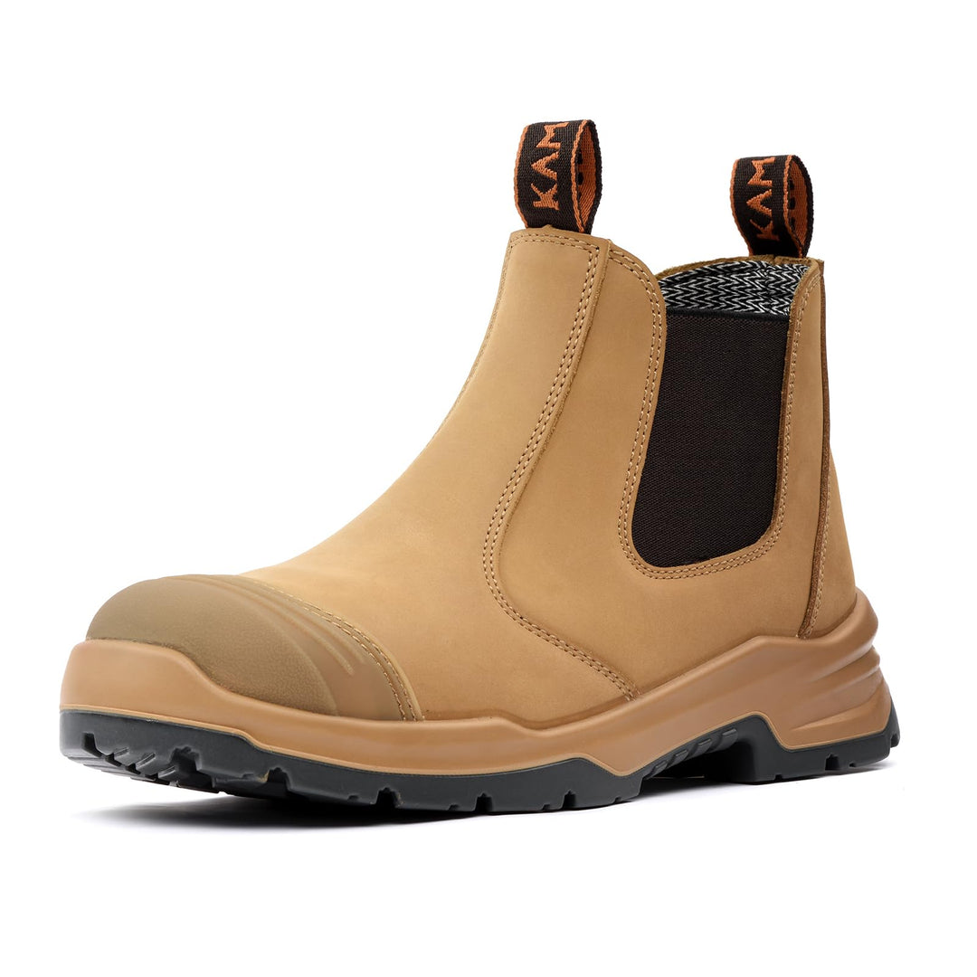 KAM-LITE Arbeitsschuhe Herren Sicherheitsschuhe rutschfeste Stahlkappe wasserdichte Atmungsaktive Ar