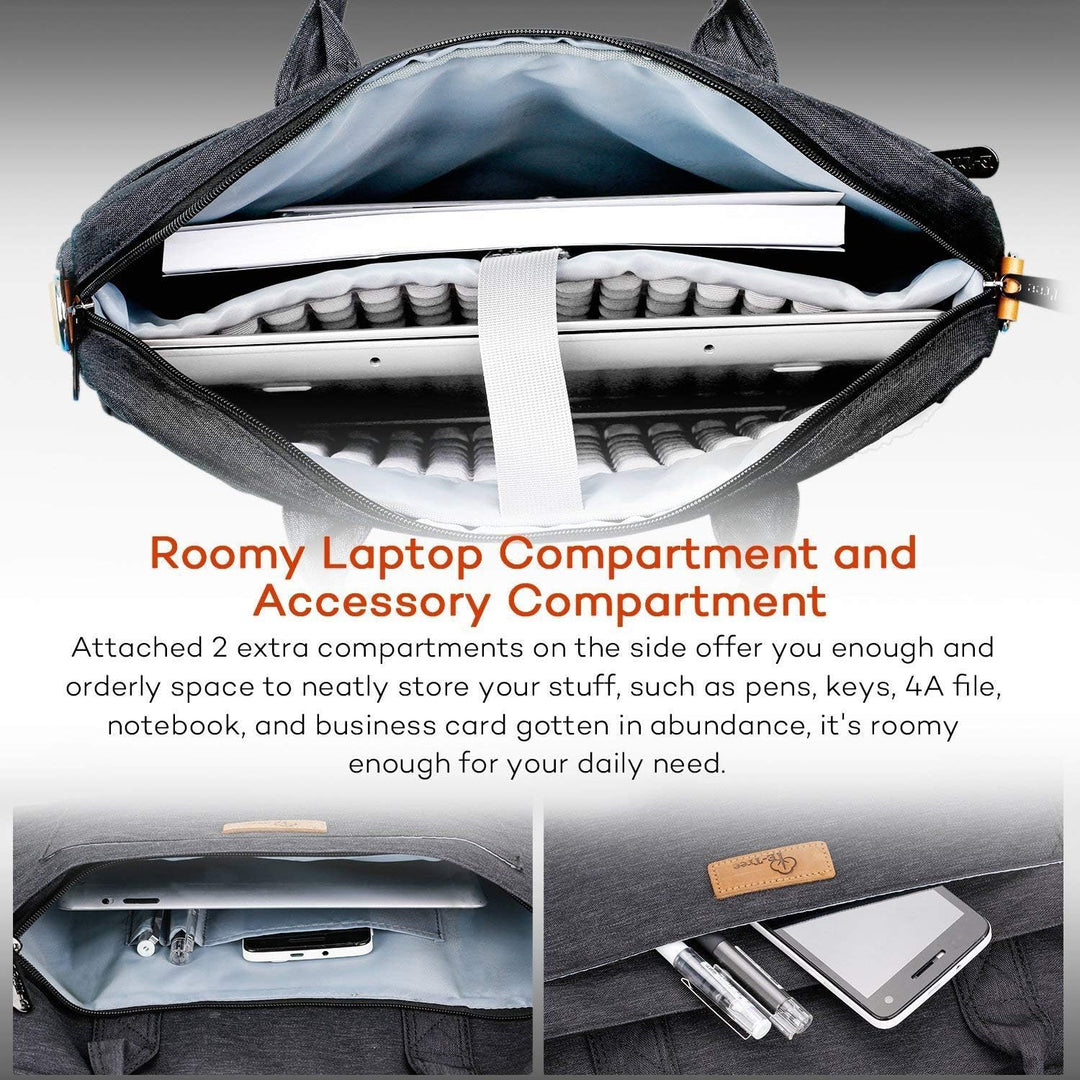 E-Tree Laptop Sleeve Handbag Shockproof Laptop Shoulder Bag Messenger Computer Carrying Case Briefca