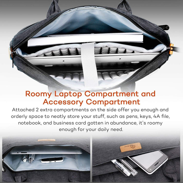 E-Tree Laptop Sleeve Handbag Shockproof Laptop Shoulder Bag Messenger Computer Carrying Case Briefca