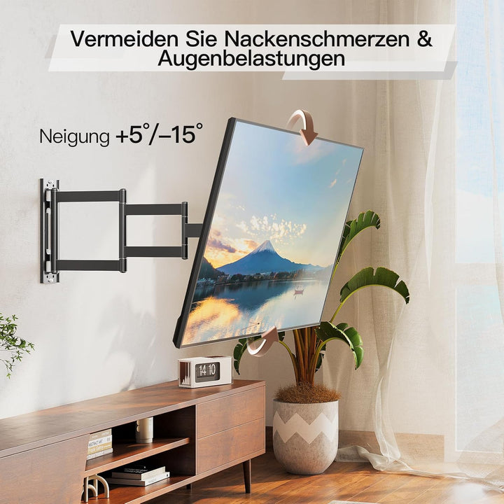 ELIVED Lang Arm TV Wandhalterung für die meisten 26-65 Zoll Fernseher, Eck TV Halterung Ausziehbar 9
