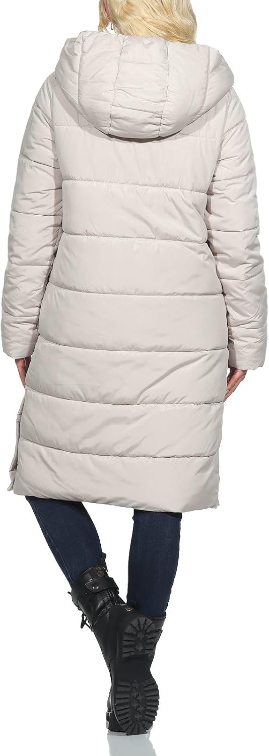 Hailys Damen Steppmantel Ca44rlotta mit Kapuze L Cream, L Cream