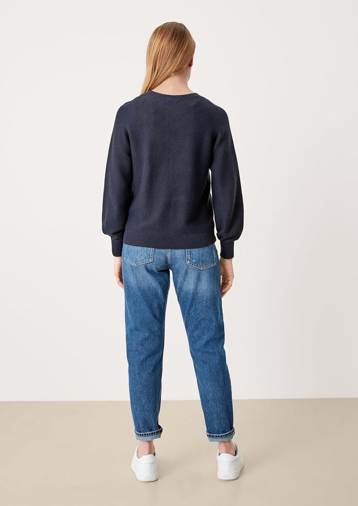 s.Oliver Strickpullover aus Viskosemix 34 5959_navy, 34 5959_navy