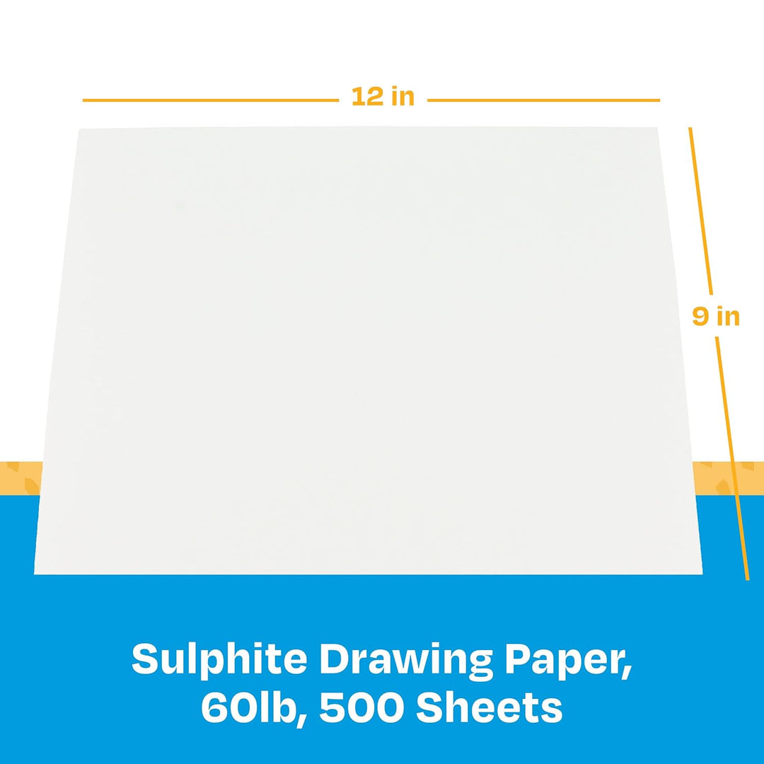 Sax Sulfit-Zeichenpapier, 22,9 x 30,5 cm, extra weiss, 500 Stück - 053931 Extra-Weiss, Extra-Weiss