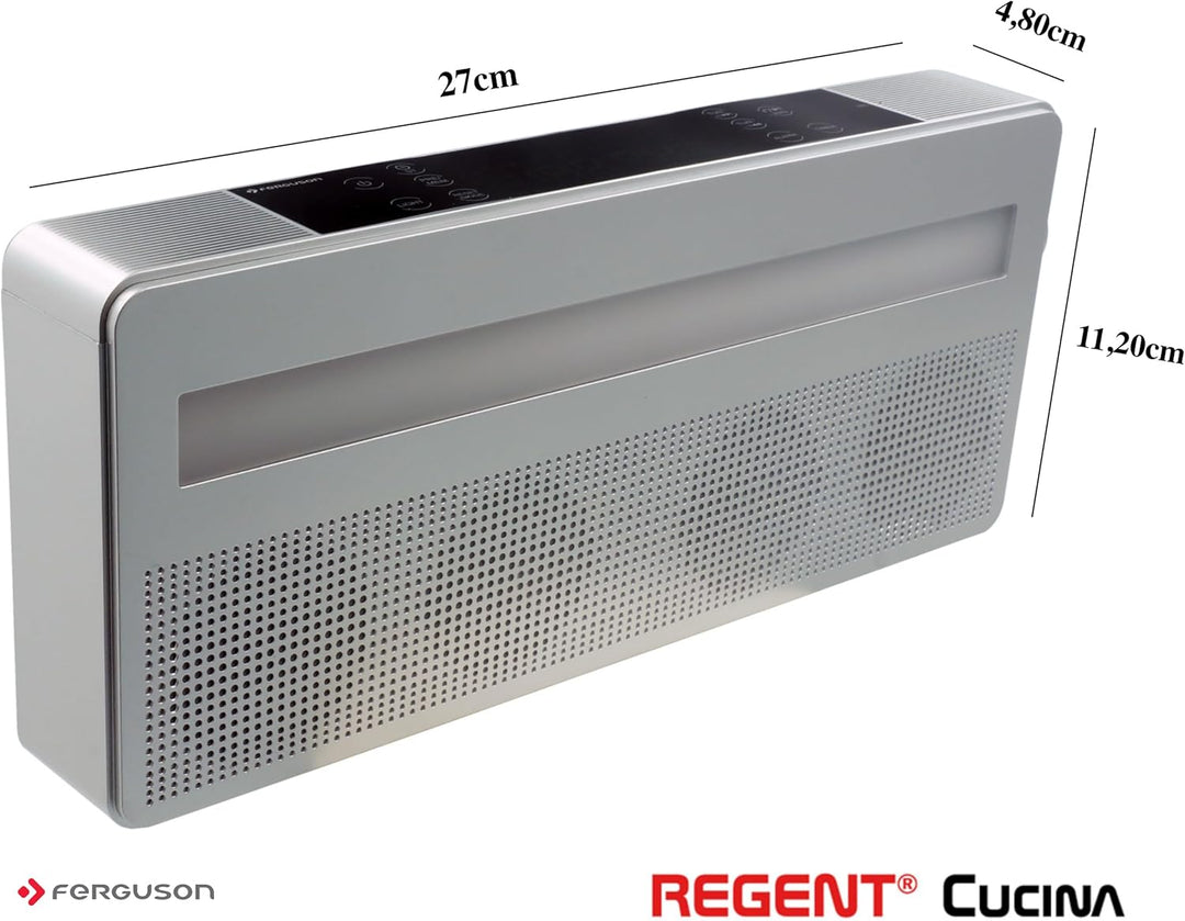 Regent Cucina Unterbau Küchenradio mit FM, Bluetooth, LED-Leiste, Farbdisplay, Küchentimer & 2 Wecke