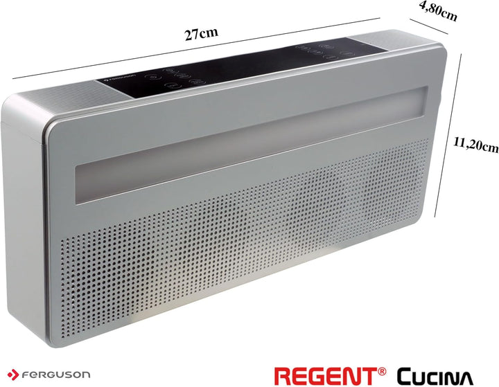 Regent Cucina Unterbau Küchenradio mit FM, Bluetooth, LED-Leiste, Farbdisplay, Küchentimer & 2 Wecke
