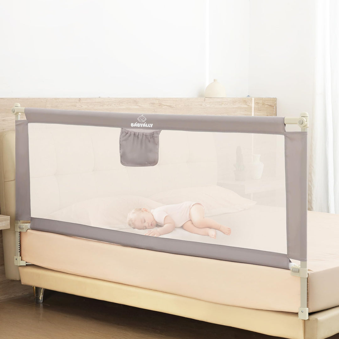 Bettgitter für Kleinkinder, 180cm Bettschutzgitter Kinderbettgitter für Kinder Babybettgitter Klappb