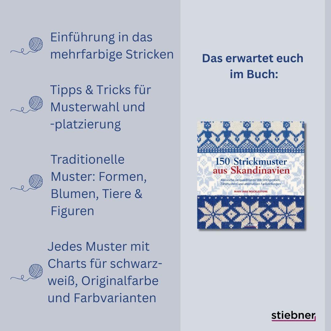 150 Strickmuster aus Skandinavien. Mustersammlung für Fair Isle und Jacquard Strickmuster. Für Norwe