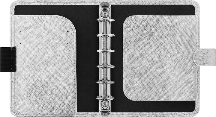 Filofax Pocket Saffiano Metallic Silber Organizer, silber