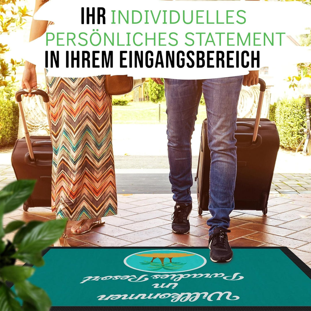 Print Royal Personalisierte Fussmatte mit Logo und Wunschtext - Logomatte - Schmutzfangmatte mit Log