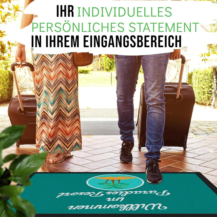 Print Royal Personalisierte Fussmatte mit Logo und Wunschtext - Logomatte - Schmutzfangmatte mit Log