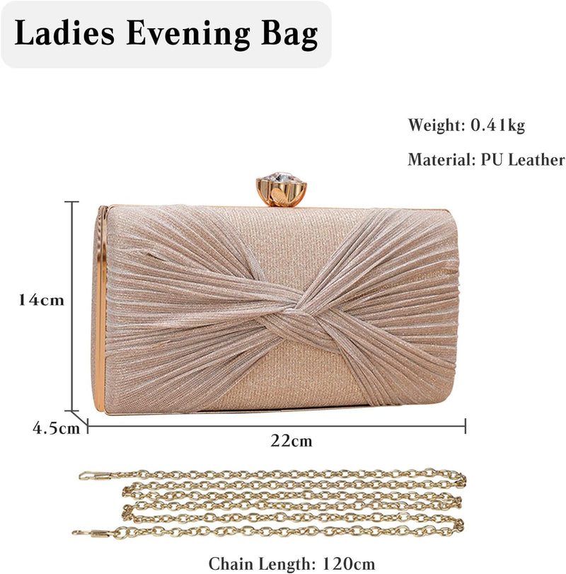 CORIOS Glitzer Pailletten Clutch Tasche Damen Abendtasche Hochzeit Brautbörse Handtasche Klein Tasch