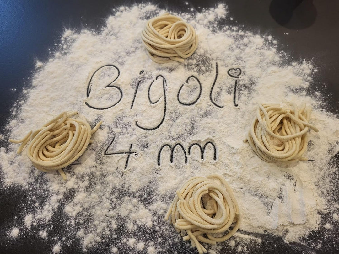 MY PASTA - Bigoli 4mm - Udon Zubehör für Pastamaker - Pasta Disc kompatibel mit Pasta Maker Avance -