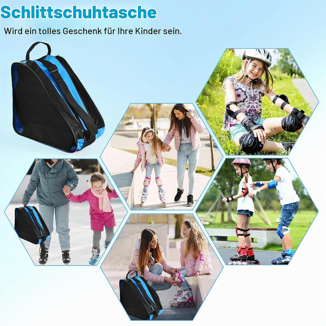 Rollschuh Tasche Inliner Tasche Kinder Skatertasche Schlittschuhe Tasche für Inliner Ice Skate Bag S