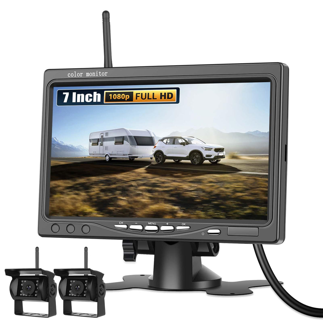 1080P HD Kabelloses Rückfahrkamera Set, Stabile WiFi Wireless Rückfahrkamera, 7 Zoll HD IP68 Wasserd