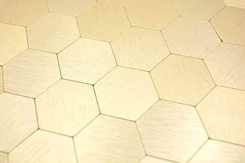 Mosaikfliese Selbstklebende Mosaike hexagonal metall gold Küche Wand MOS200-4GHX_f