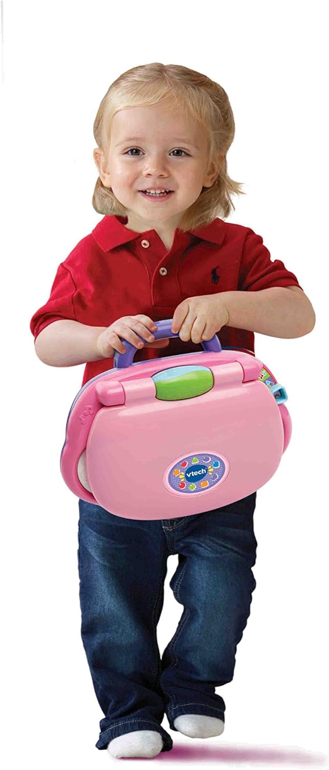 VTech Baby Mein 100-Wörter-Buch pink – Interaktives Bilderbuch zum Lernen erster Wörter mit 12 bilin