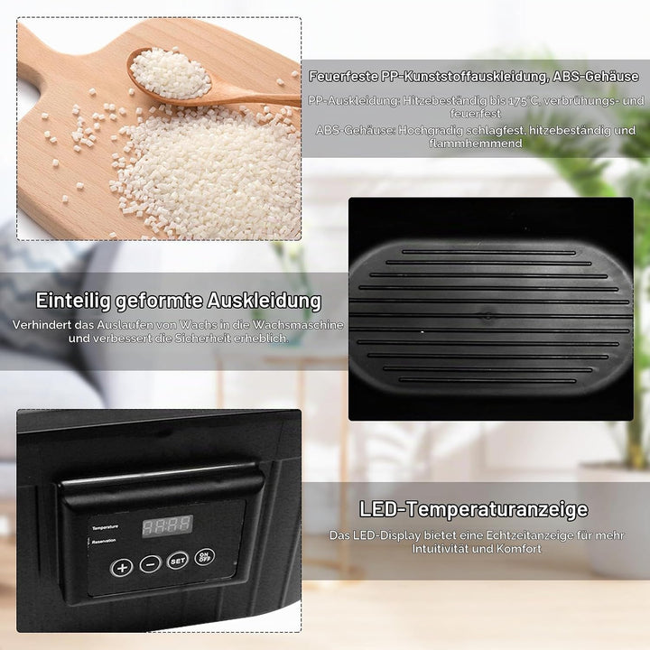 Paraffinbad für Hände und Füsse Set, 5L Paraffin Wachsbad Maschine Paraffinbäder Wachsbad für Hände