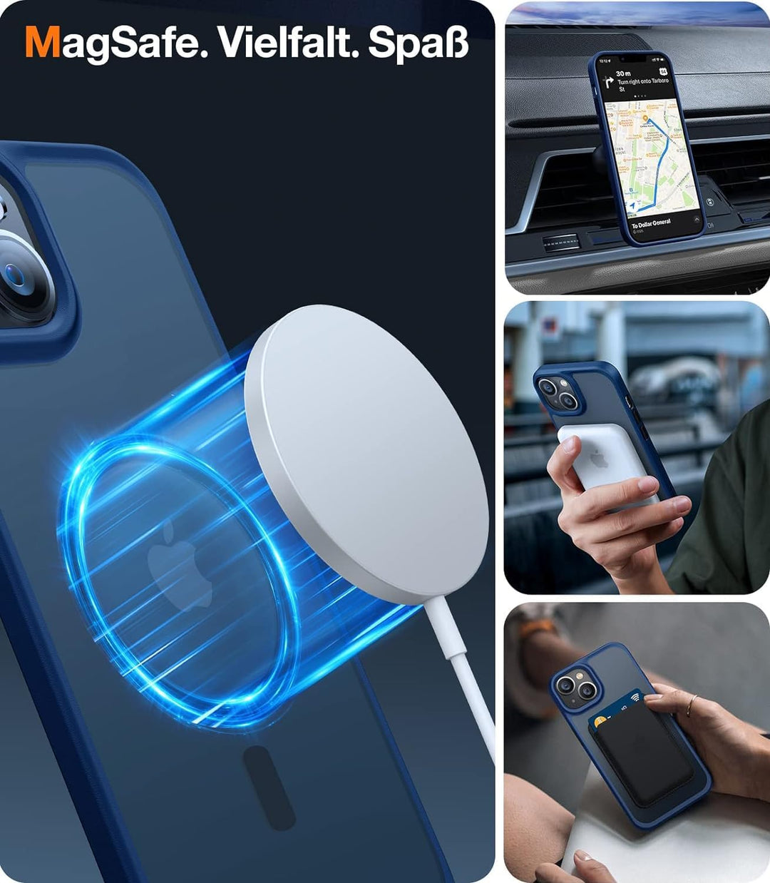 TORRAS für iPhone 13 Hülle für Magsafe (Militärschutz) (Starke Magnetische Adsorption) Schutzhülle M