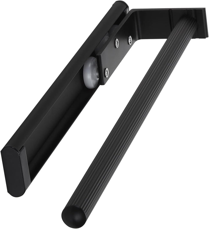 SOTECH 2 Stück Aluminium Handtuchhalter TED 1-armig schwarz matt (325-487 mm, ausziehbar) Teleskop-H