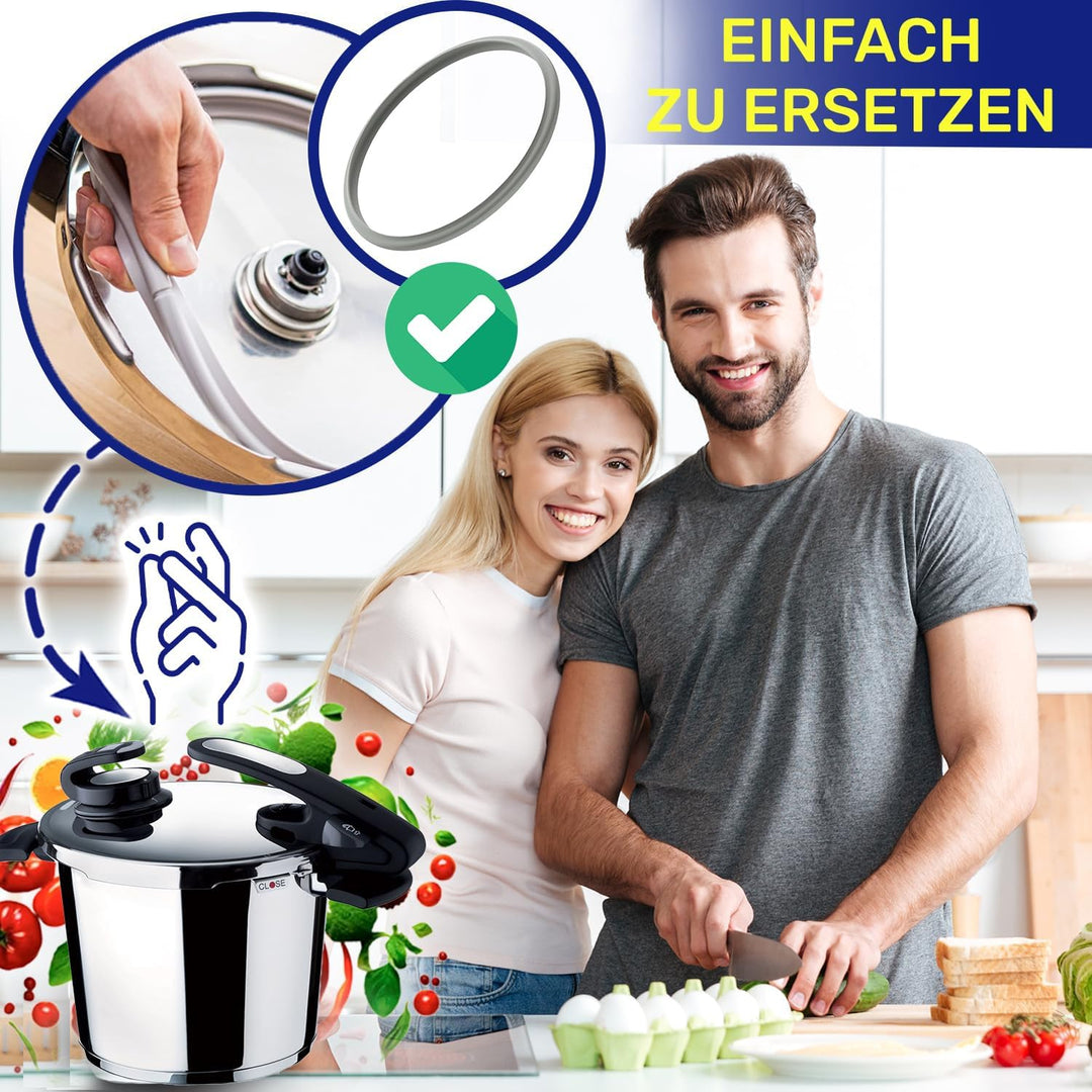 MONTERAL Dichtung für Schnellkochtopf – Durchmesser Ø 22 cm - 038-667-00-205/0 3866700205 für Fissle
