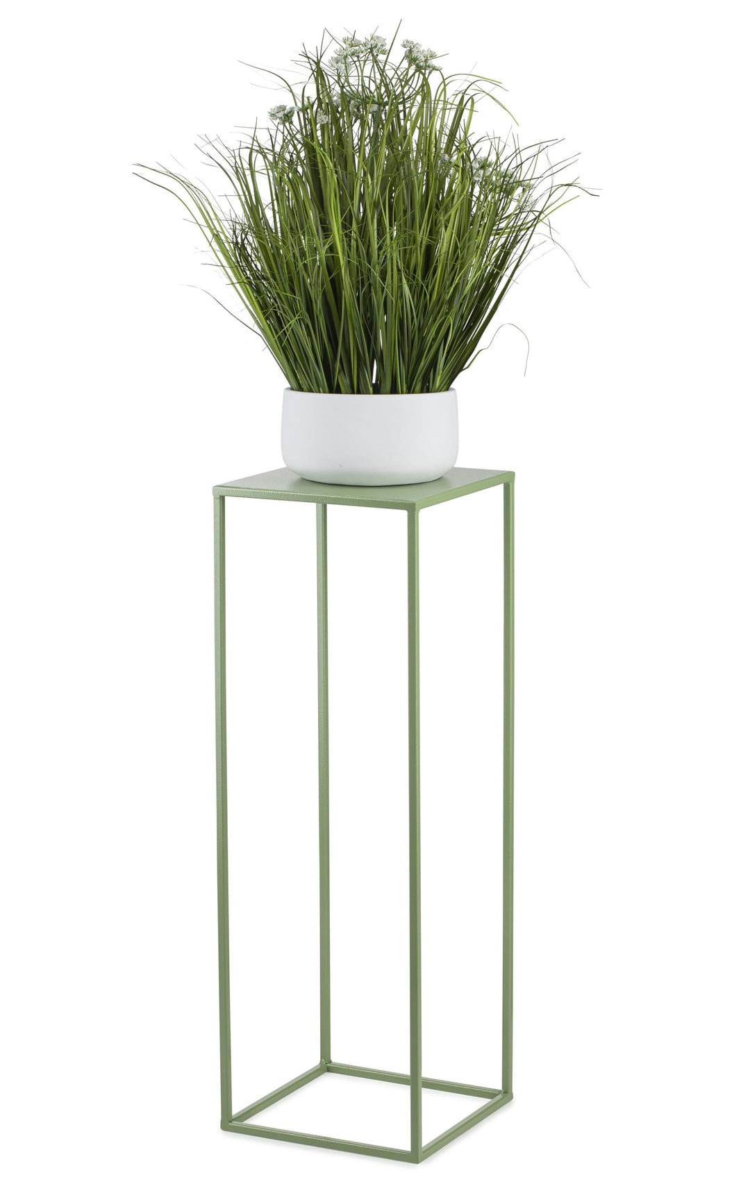 Blumenständer Metall Grün 70 cm Hoch - Solider und Robuster Blumenhocker Metall - Pflanzenständer fü