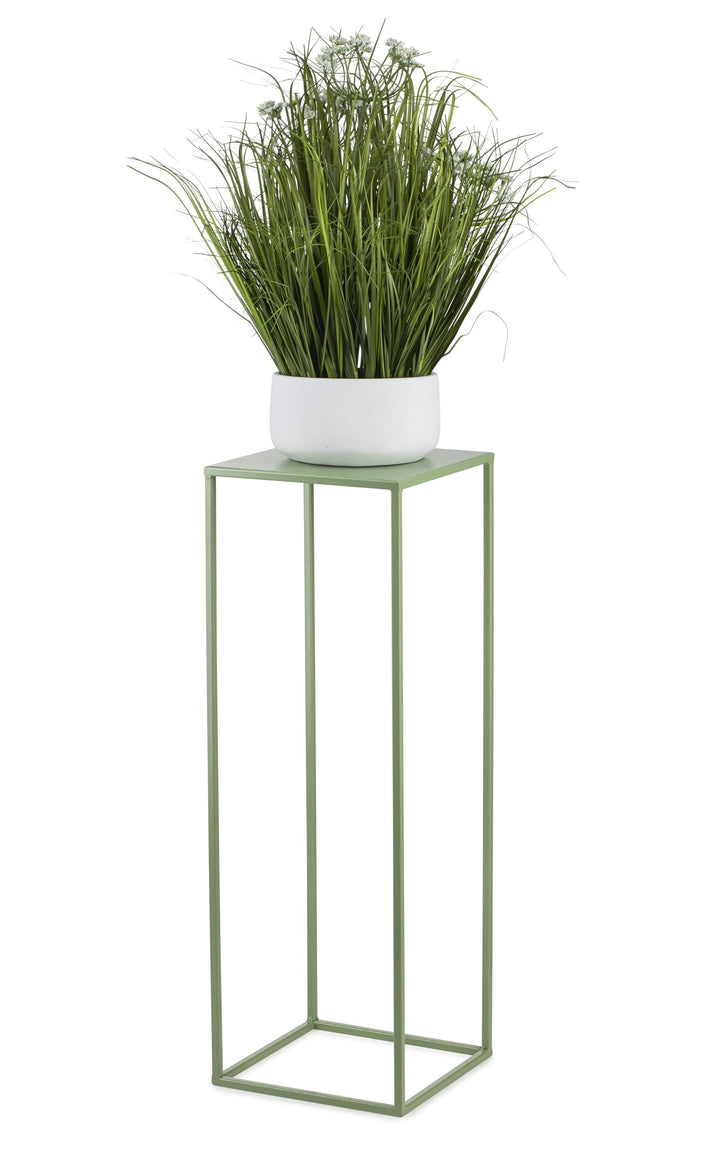 Blumenständer Metall Grün 70 cm Hoch - Solider und Robuster Blumenhocker Metall - Pflanzenständer fü