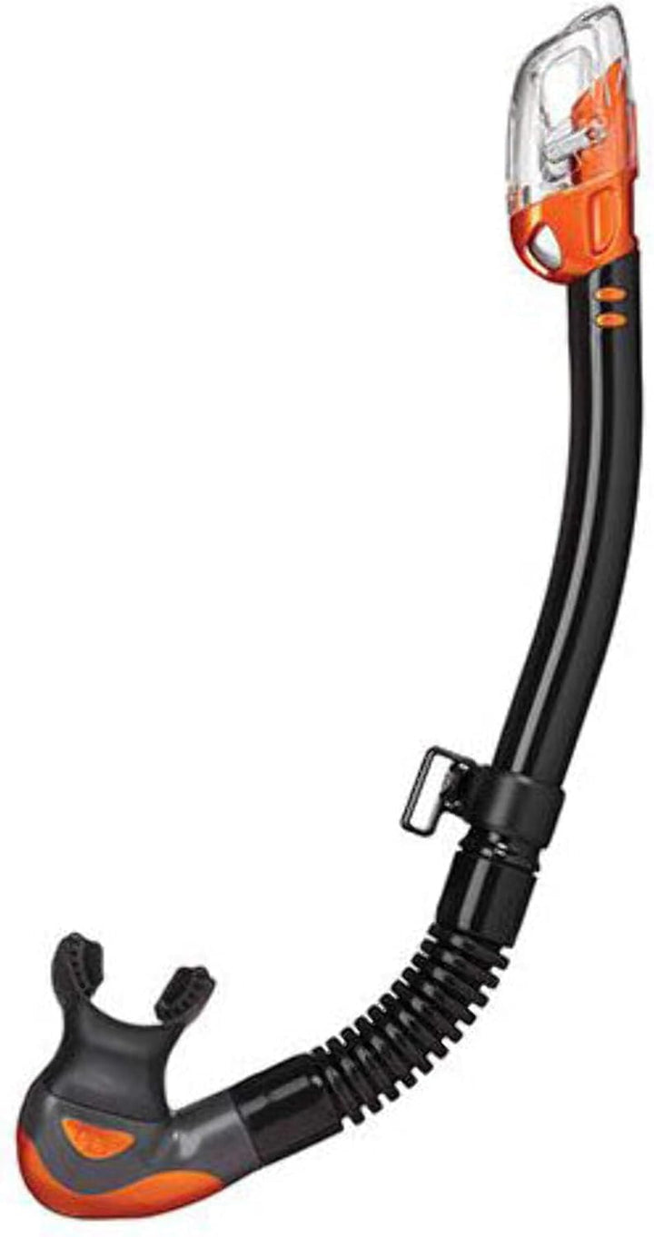 Trocken schnorchel Tusa Hyper Dry Elite 2 - tauchen erwachsene schwarz/orange, schwarz/orange