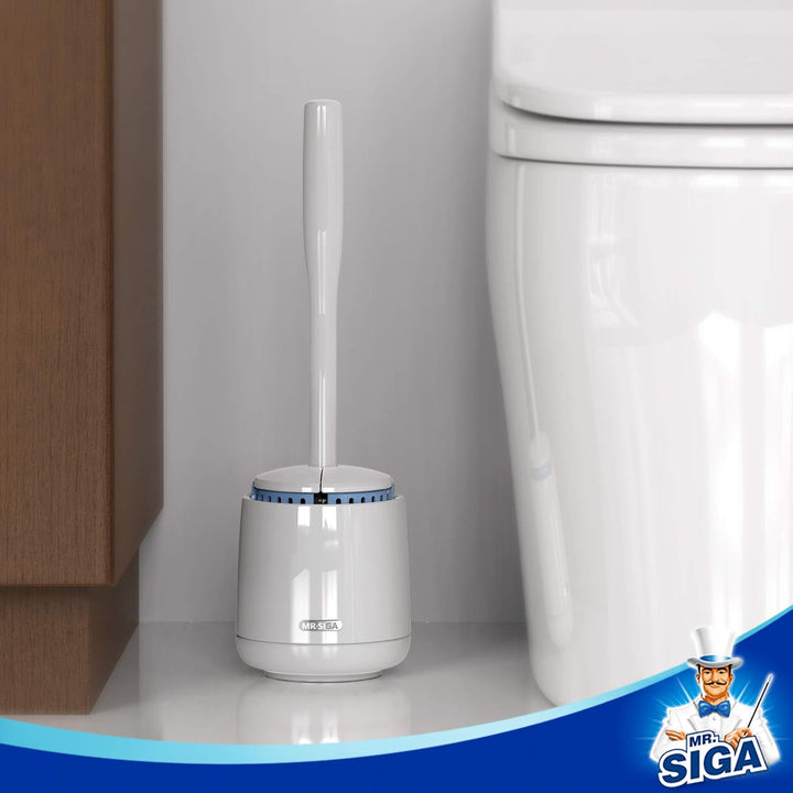 MR.SIGA Toilettenbürste WC Bürste und Halter mit schnell trocken Behälter und festem Griff, Premium
