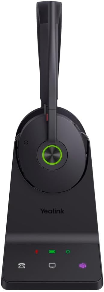 Yealink WH68 DECT & Bluetooth kabelloses Dual Headset | Microsoft Teams Zertifiziert | mit Workstati