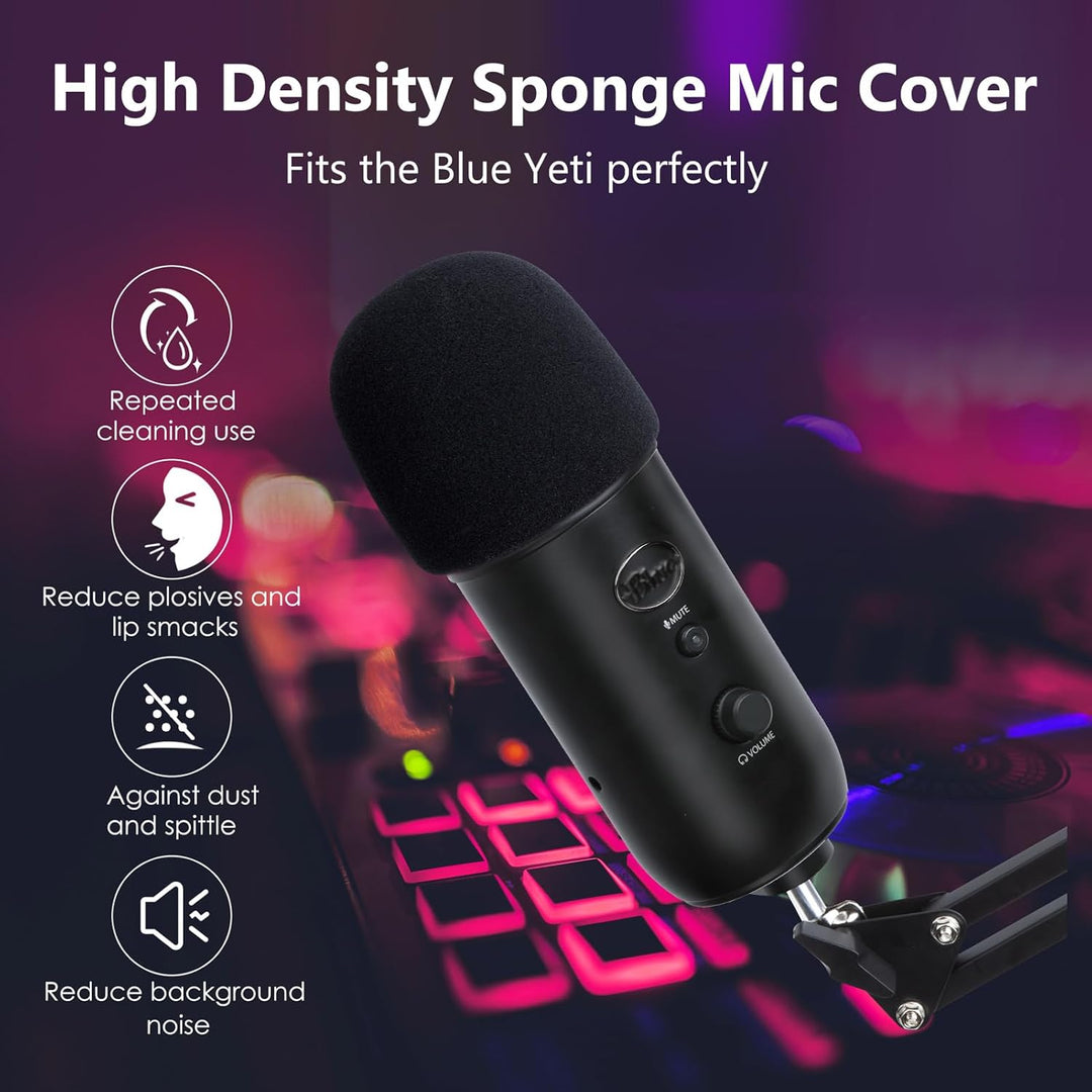 YOUSHARES Blue Yeti Mikrofon Arm, Blue Yeti Mikrofonständer mit Popschutz, Mikrofonarm mit Windschut
