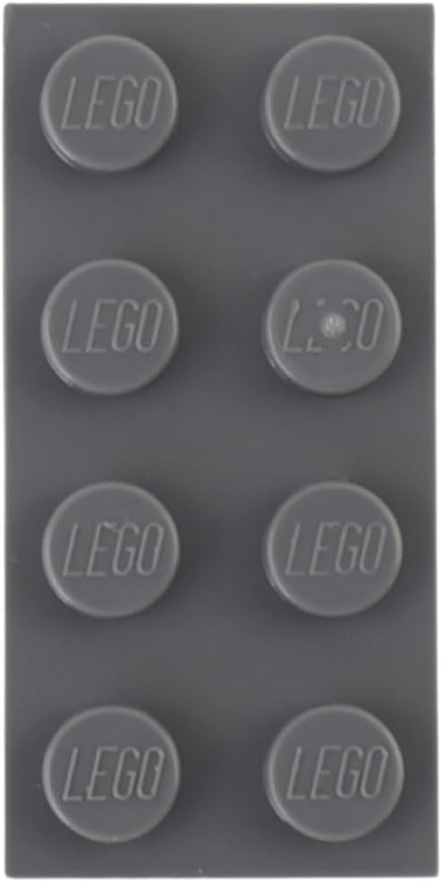 LEGO Classic. 100 Stück 2 x 4 Steine mit Steinetrenner (dunkelgrau)