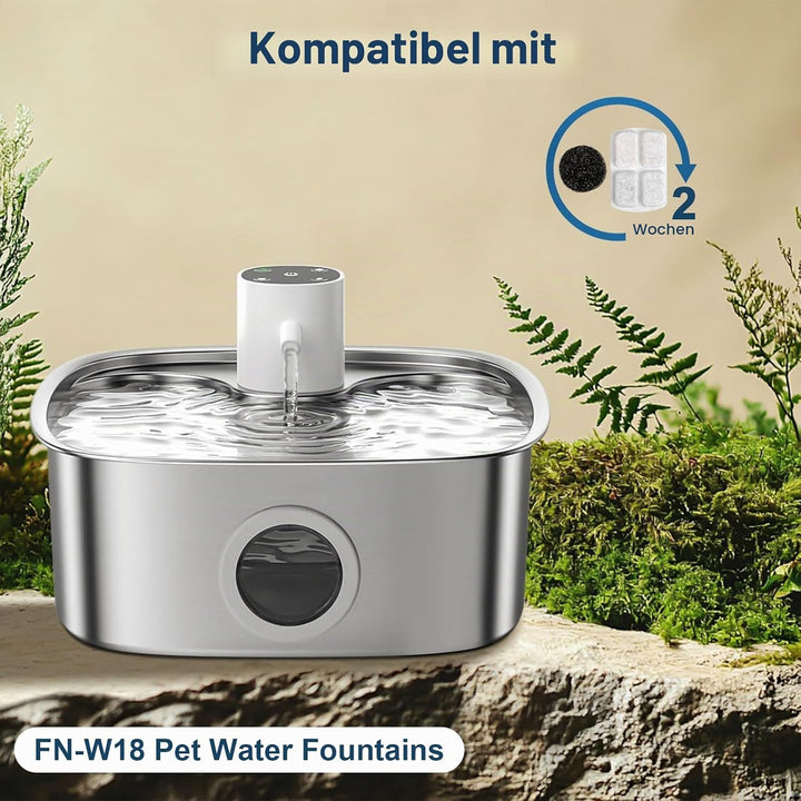 12 Packungen Filter Katzenbrunnen kompatibel mit FEELNEEDY 8L Edelstahl Katzenbrunnen FN-W18 (Modell