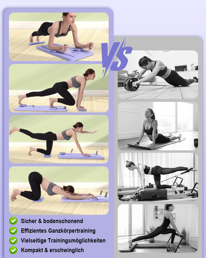 AMAZINGHOME Pilates Board mit automatischem Rückprall – Faltbares Core-Trainingsgerät für Zuhause, i