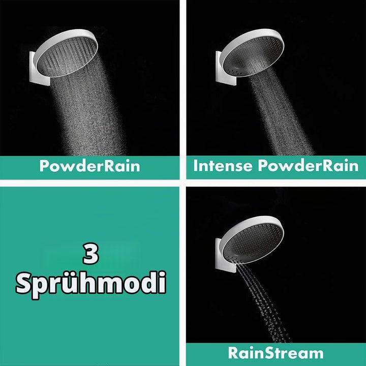 hansgrohe Duschkopf Regendusche Rainfinity (360mm, rund, 3 Strahlarten, Wandmontage) Mattweiss, Matt