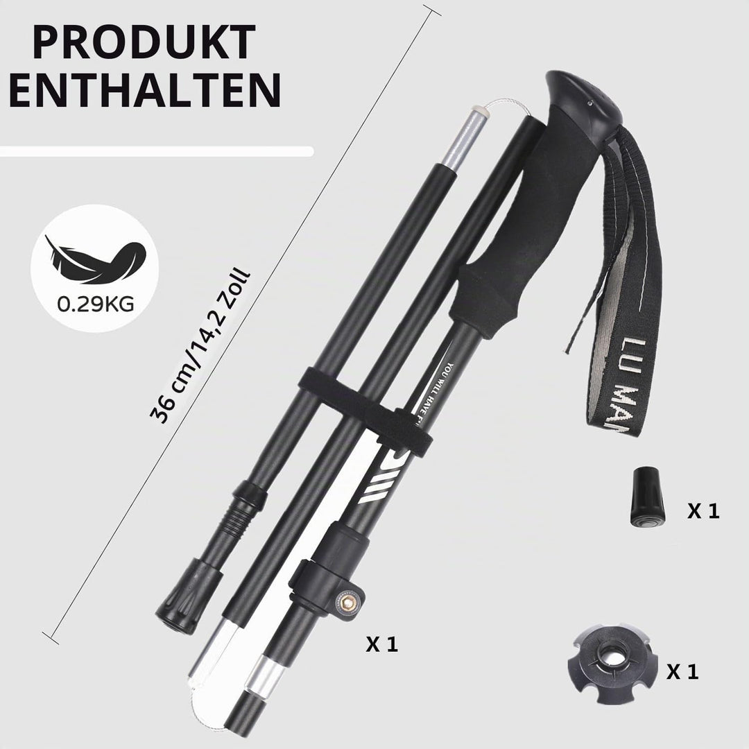 Wanderstöcke Trekkingstöcke Walking Stöcke 7075 Aluminium, Ultraleichte, Verstellbar, Faltbar Wander