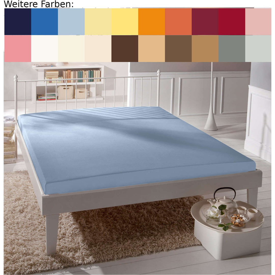 Bassetti SPANNBETTLAKEN, 95% Baumwolle, 5% Elasthan, Aqua, 140x200 160x220 140x200 160x220 Aqua, 140