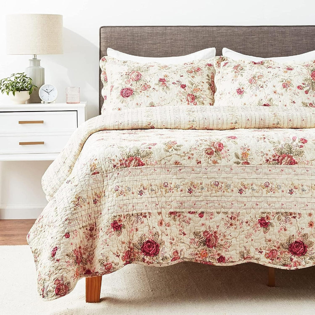 Greenland Home Bettwäsche-Set für Doppelbett, Antik-Rosen-Design Twin, Twin