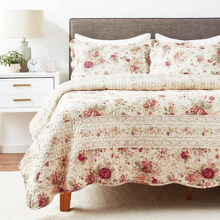 Greenland Home Bettwäsche-Set für Doppelbett, Antik-Rosen-Design Twin, Twin