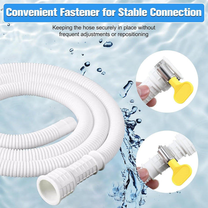 Flexibler Ablaufschlauch für Klimaanlage und Luftentfeuchter – 4 m mit Adapterklemme aus Gummi, zusc