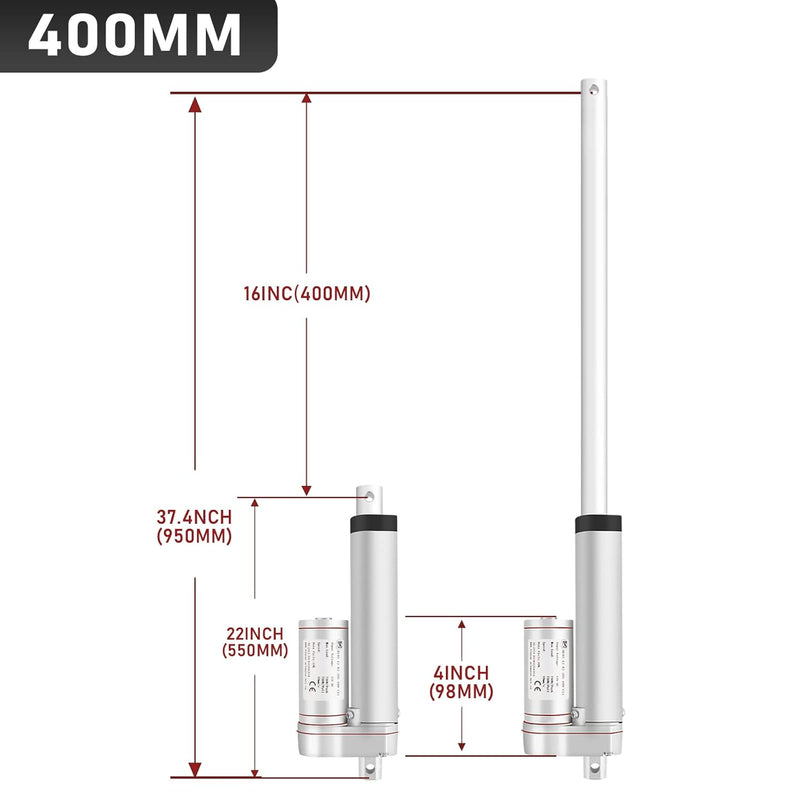 Randaco 1500N Linear Actuator 400 MM Linearantrieb Linearmotor Verstellantri