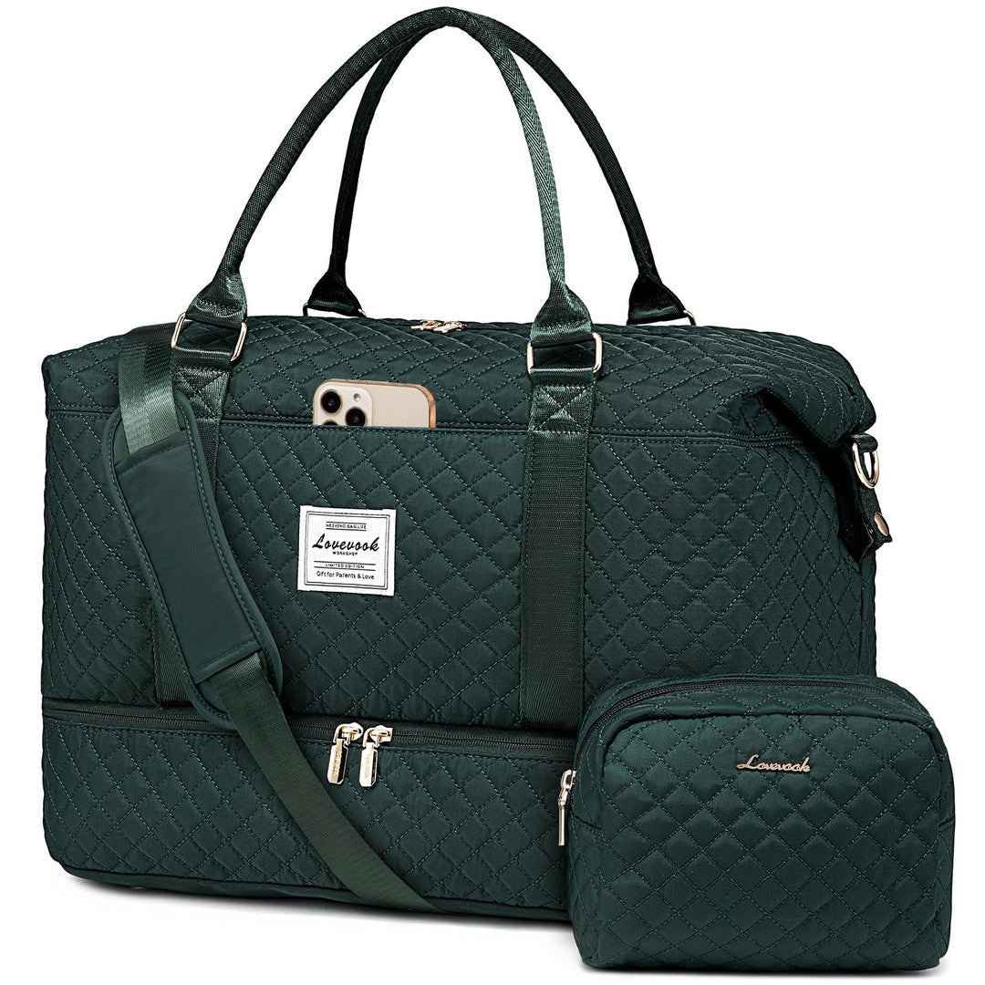 LOVEVOOK Reisetasche Sporttasche Damen Gross Weekender Travel Duffle Bag mit Kosmetiktasche Handgepä